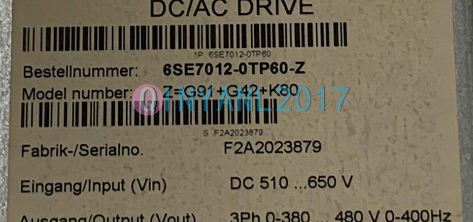 6SE7012-0TP60-Z 6SE7 012-0TP60 All Option COMPACT UNIT INVERTER