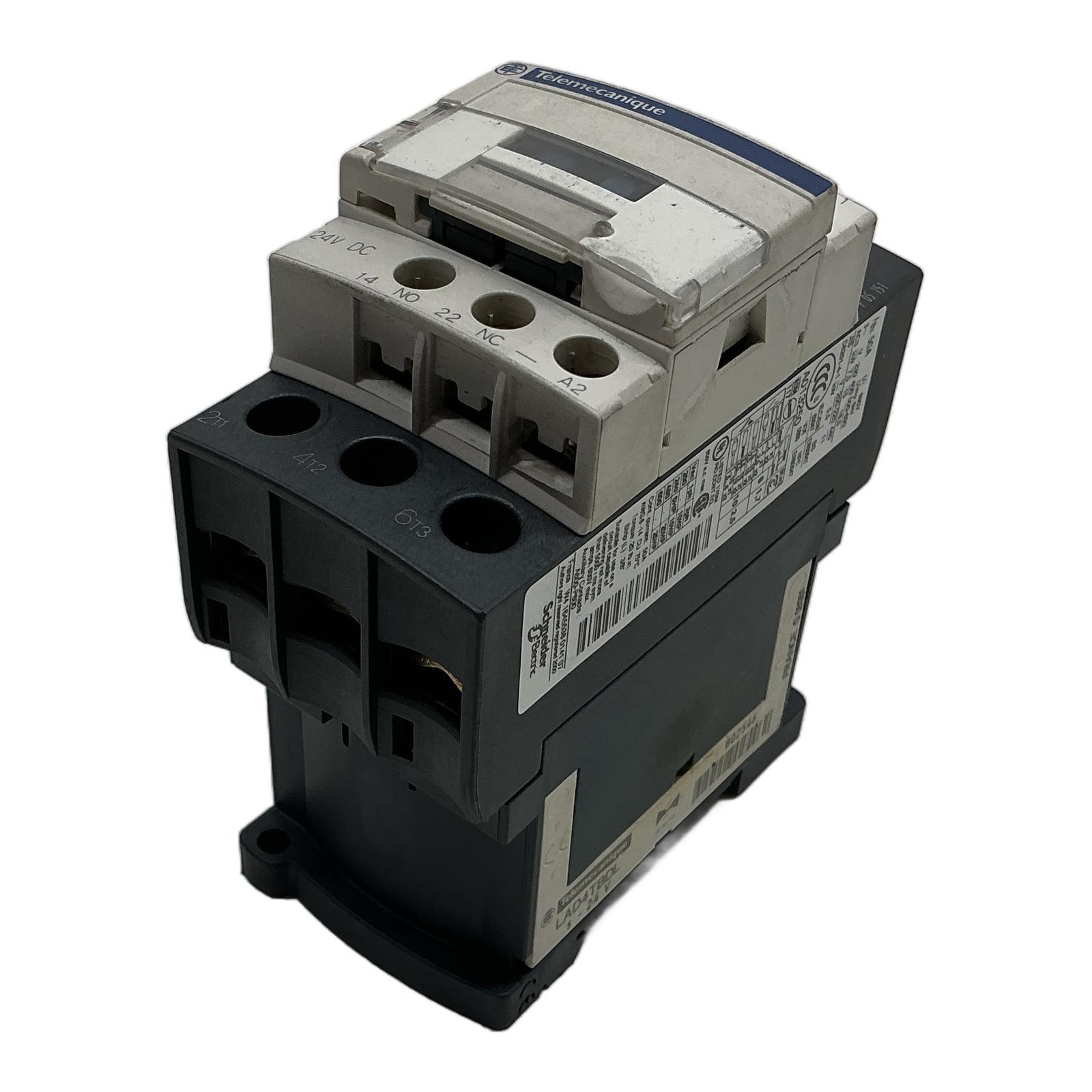 IEC contactor, TeSys Deca, nonreversing, 32A, 20HP at 480VAC, up to 100kA SCCR, 3 phase, 3 NO, 24VDC coil, open style