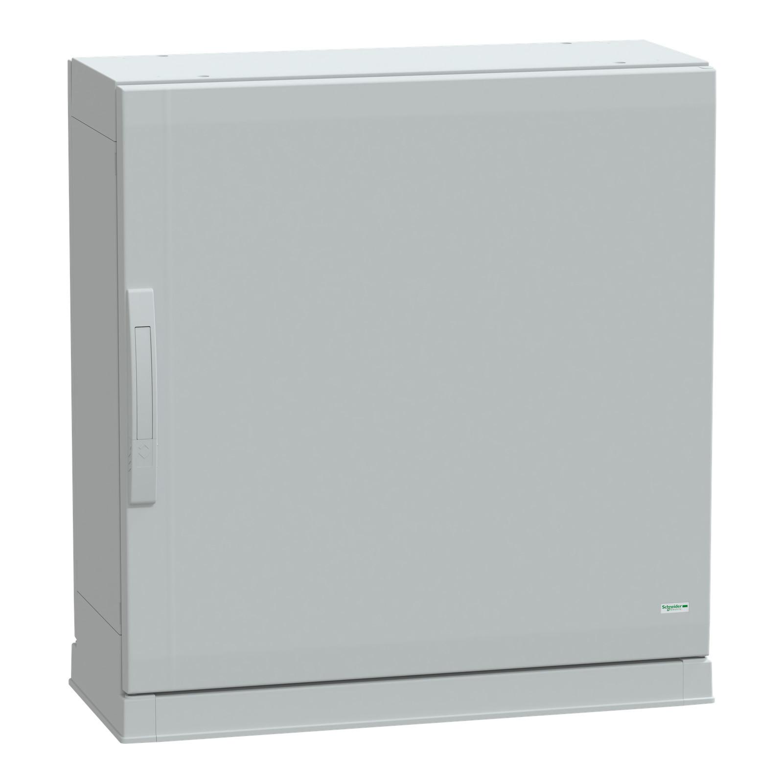 Floor standing polyester enclosure, Thalassa PLA, plain door, open bottom, 750x750x320mm, IP54, IK10