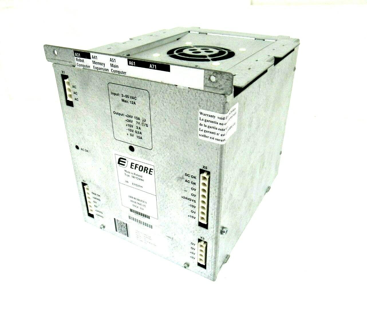 Alimentation D'Occasion 3HAB5845-1 DSQC334 SR-92A060 3HAB58451