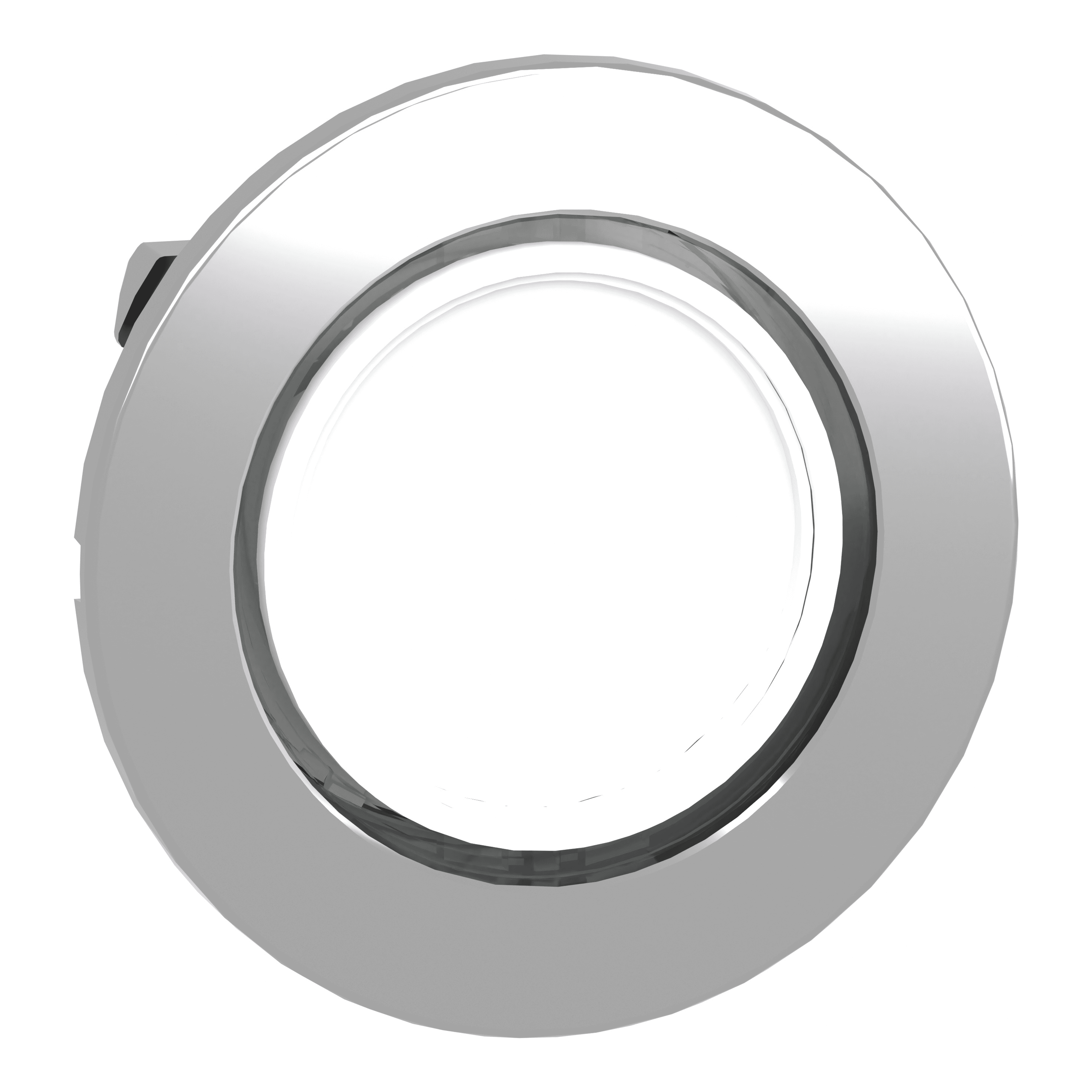 Head for pilot light, Harmony XB4, flush mounted, white, 30mm, with plain lens, universal LED