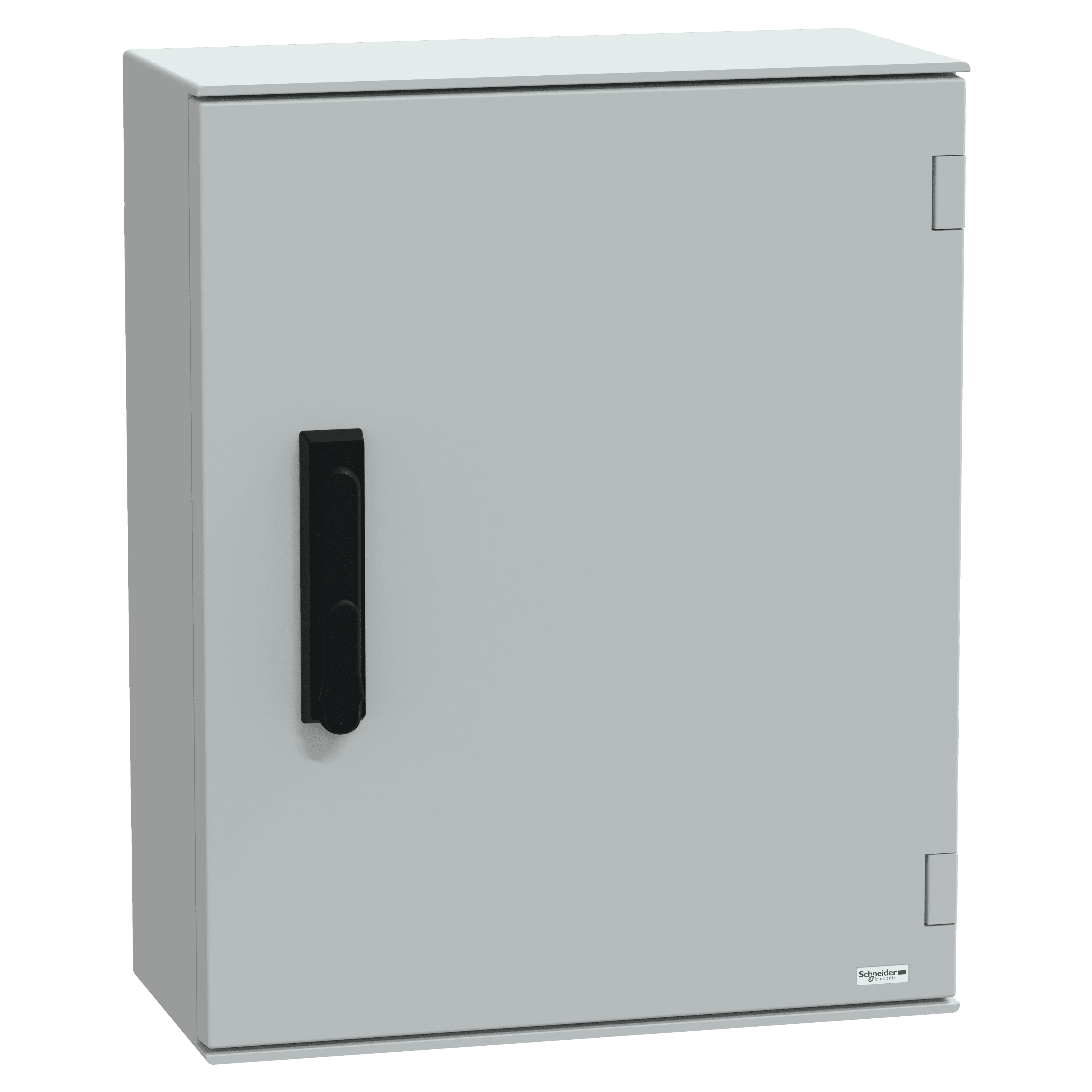 Wall mounted polyester enclosure, Thalassa PLM, plain door, with handle, 530x430x200mm, IP66, IK10, RAL 7035