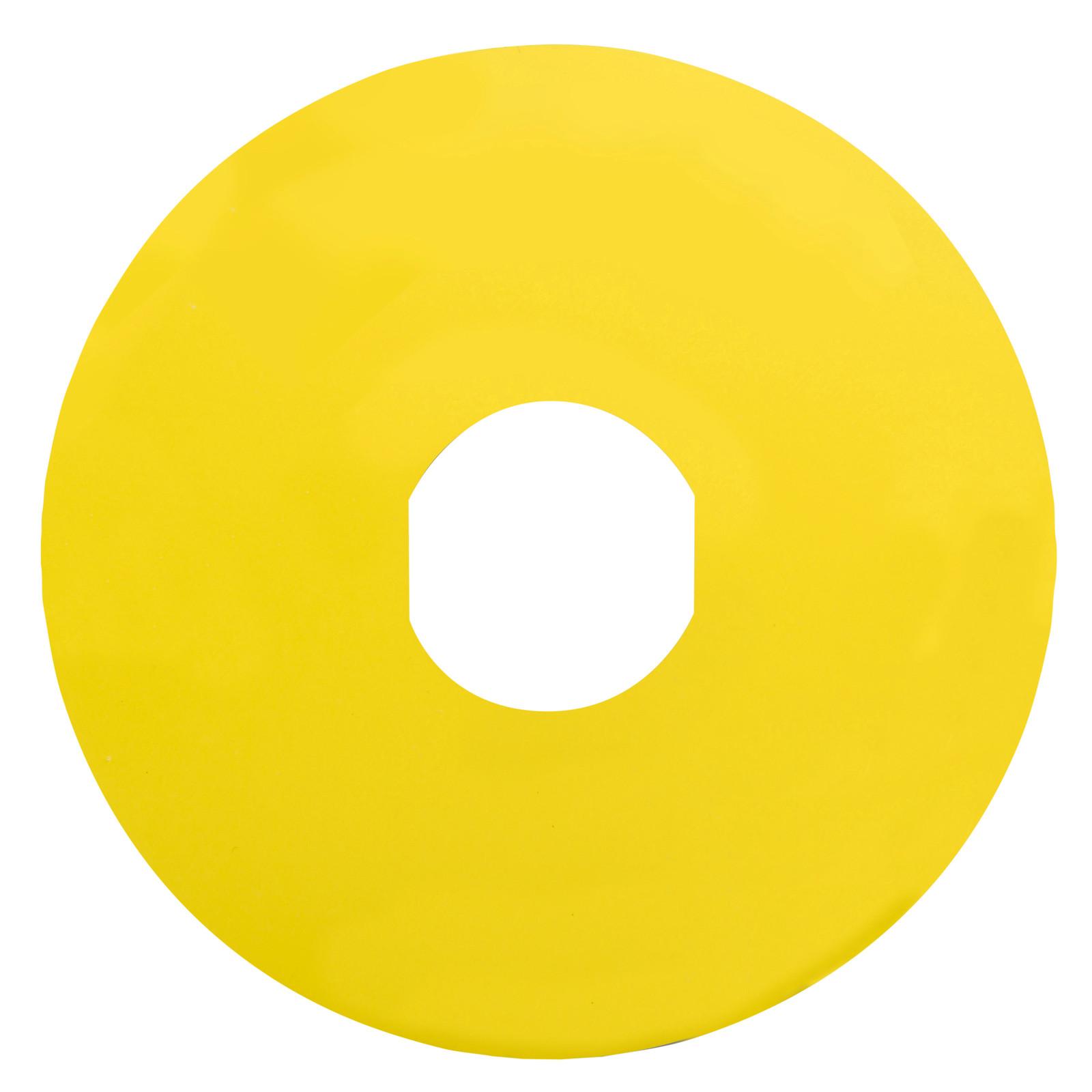 Blank legend, Harmony XB4, Harmony XB5, yellow, 90mm, for emergency stop, unmarked
