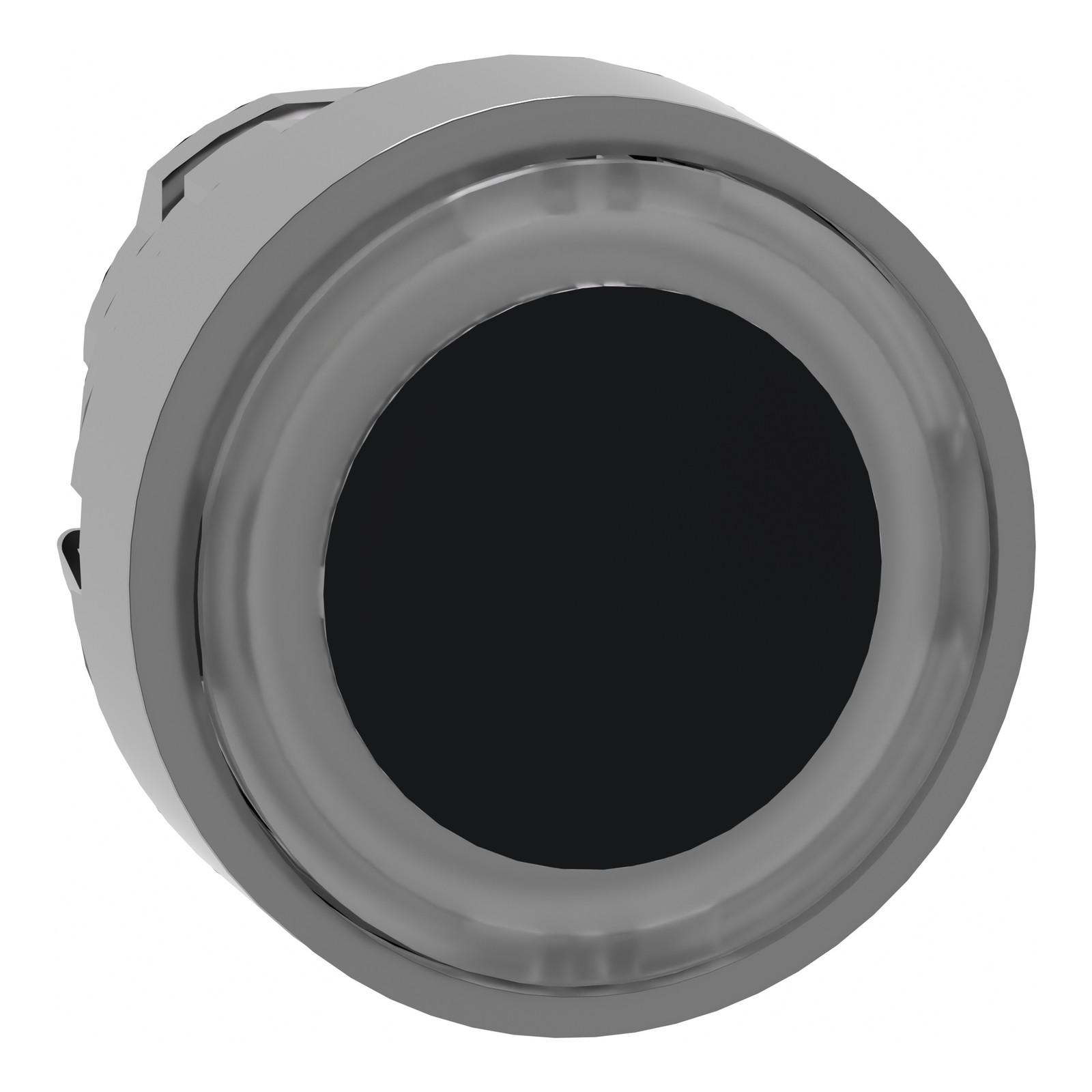 Head for illuminated push button, Harmony XB4, metal, white flush, 22mm, universal LED, spring return, illuminated ring