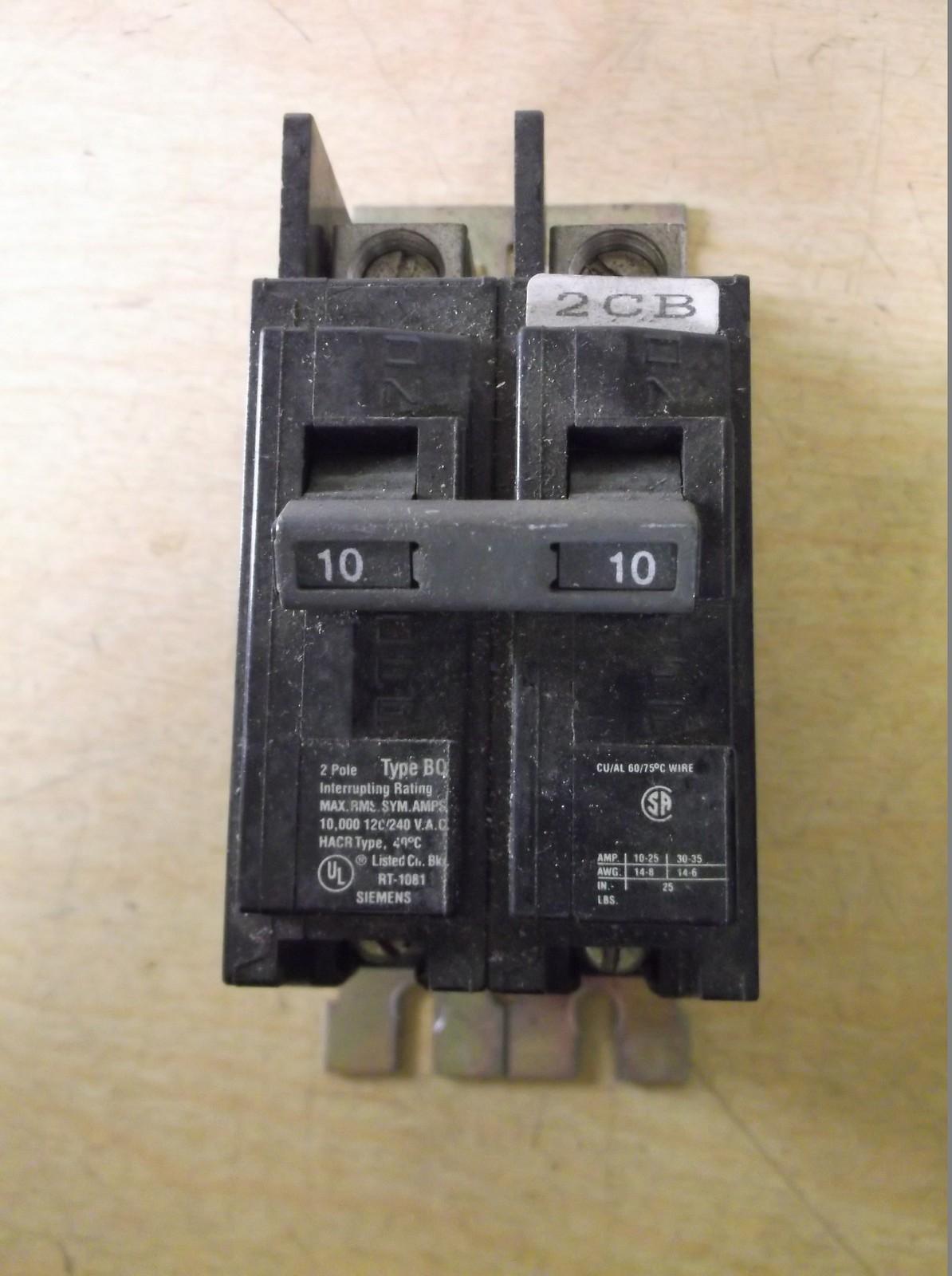BRKR BQ 2P 120/240V 10A 10K LUG