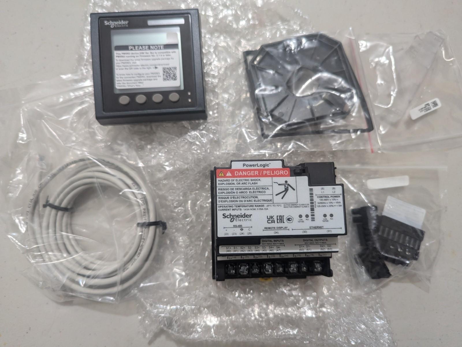 power meter PowerLogic PM5563, 2 ethernet, up to 63th Harmonic, 1,1MB 4DI/2DO 52 alarms, with remote display