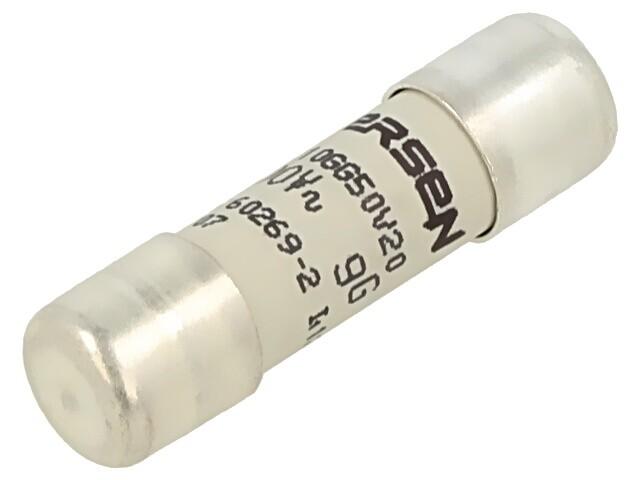 NFC cartridge fuses, TeSys GS, cylindrical 10mm x 38mm, fuse type gG, 500VAC, 20A, without striker