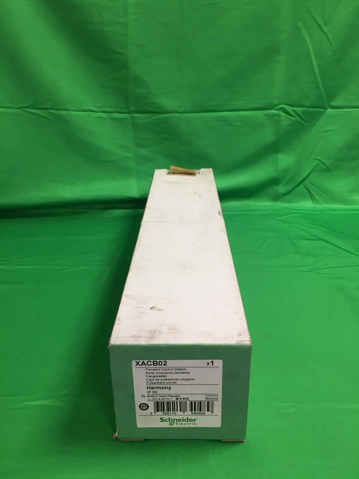 Empty pendant control station, Harmony XAC, plastic, yellow, 2 cut outs, for cable 10...22mm