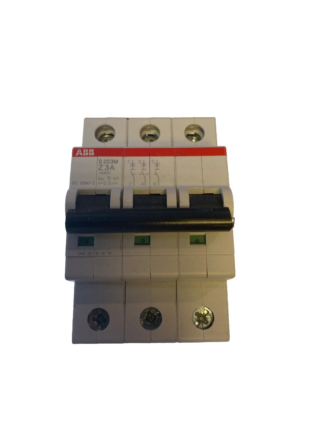 S203M-Z3 Miniature Circuit Breaker - 3P - Z - 3 A