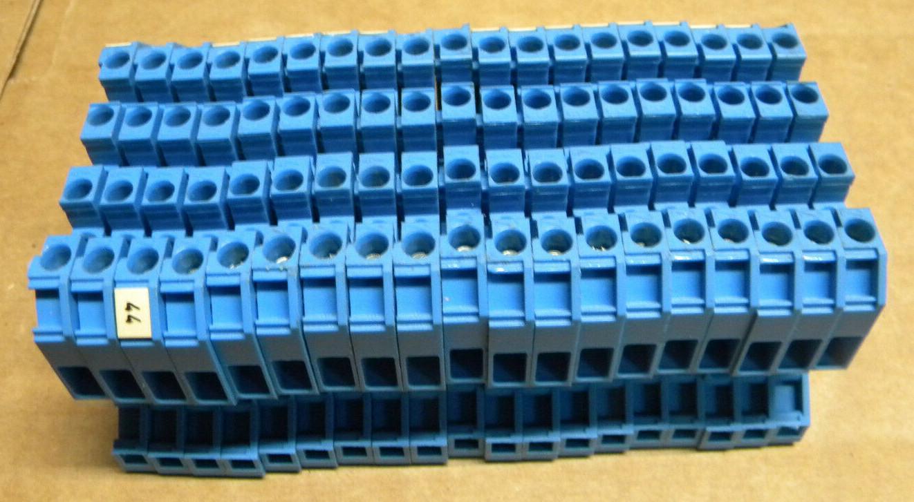TERM BLOCK, SCREW, TWO-TIER, 4, BLUE