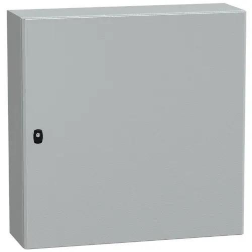 Wall mounted steel enclosure, Spacial S3D, plain door, with mounting plate, 800x800x250mm, IP66, IK10