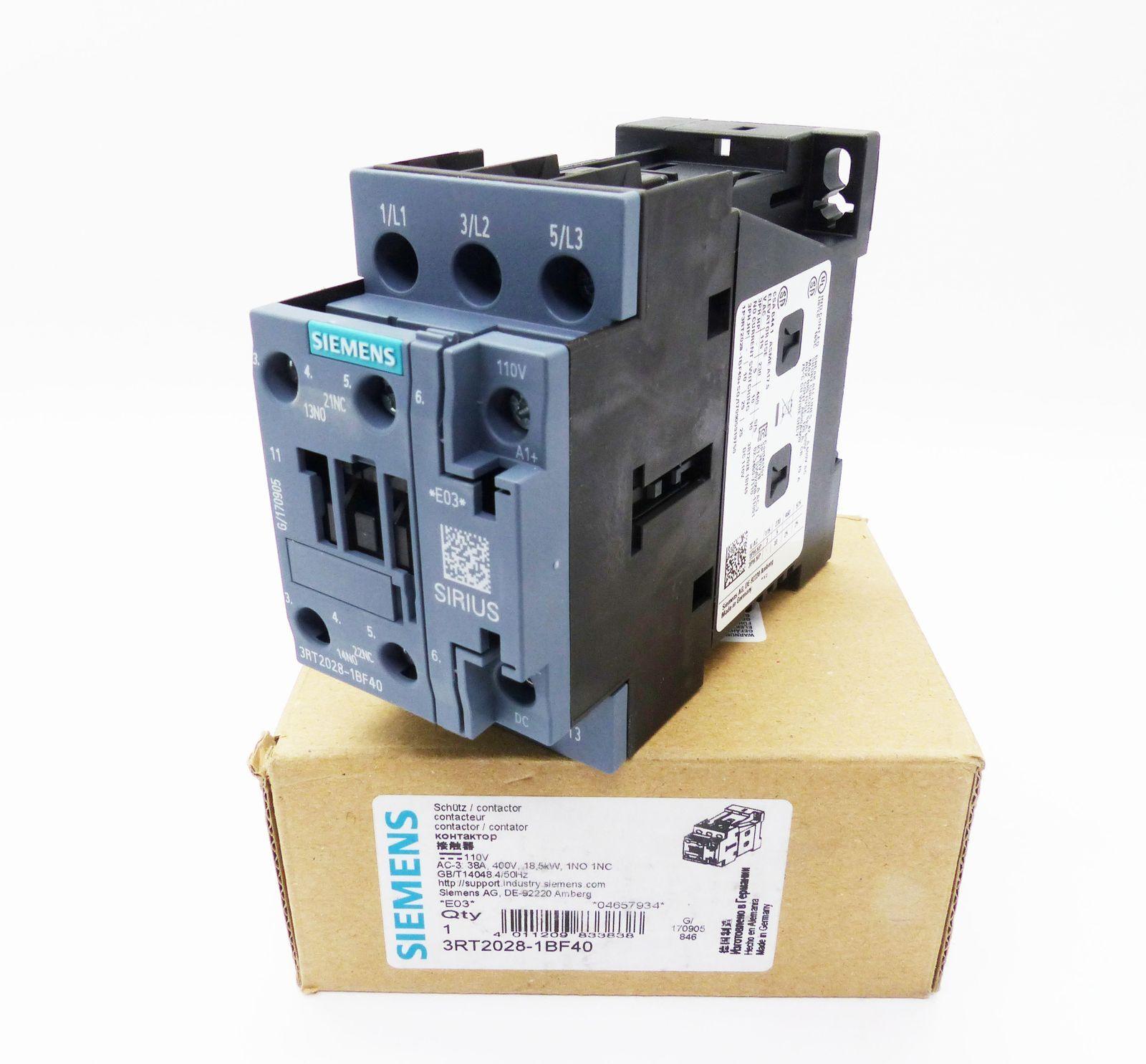 CONTACTOR S0 38A 110VDC 1NO/1NC SCRW