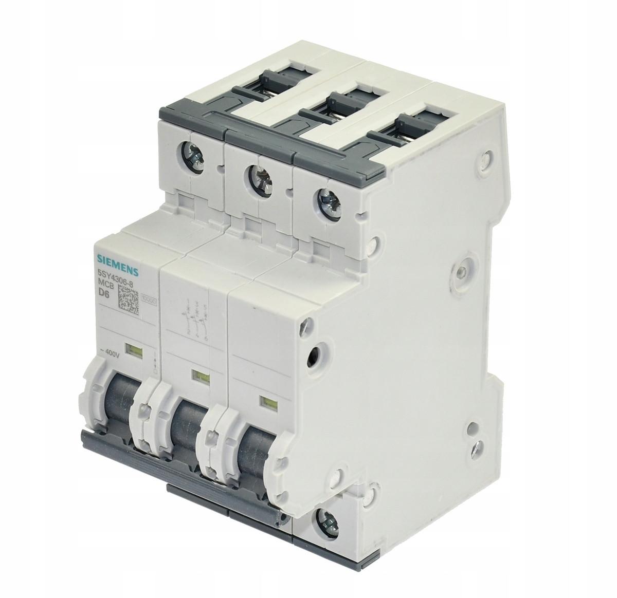 SUP PTOR 5SY4 3P 480V 6A 5K D-TRIP
