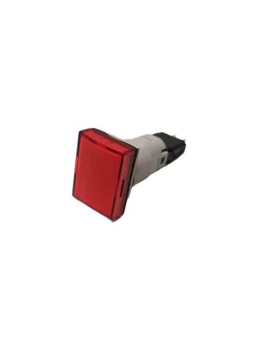 Complete pilot light, Harmony XB6, rectangular red, plastic, 16mm, integral LED, 12...24V
