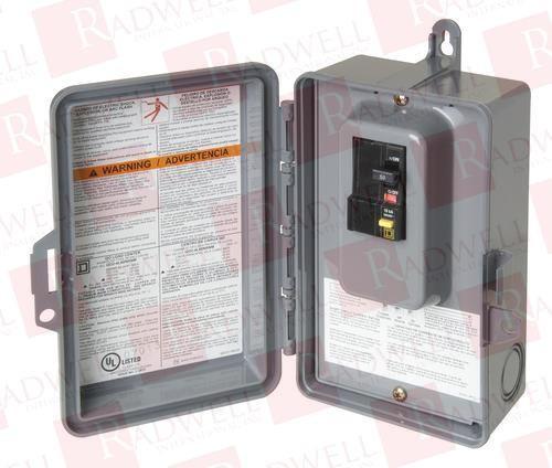 Enclosed circuit breaker, QO, 2 pole, 1 phase, 50A, NEMA3R, ground fault protection, nonmetalic, spa