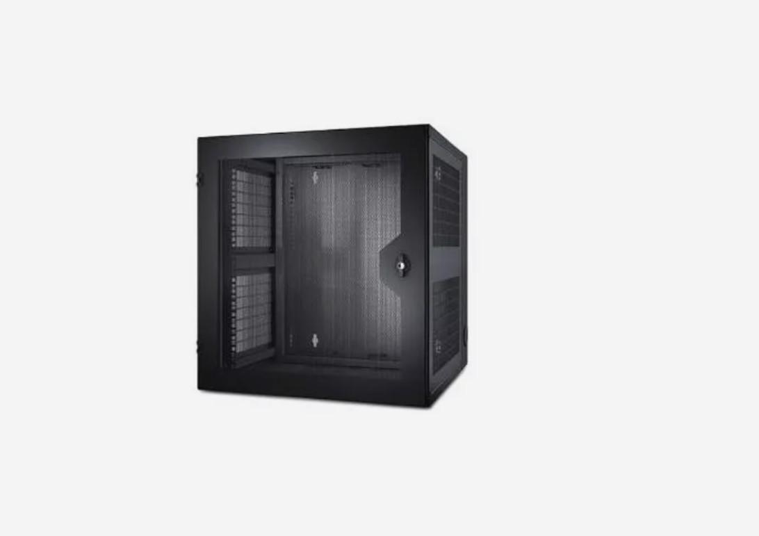 APC NetShelter 13U Wallmount Rack Cabinet Glass Door Double Hinged Server Depth
