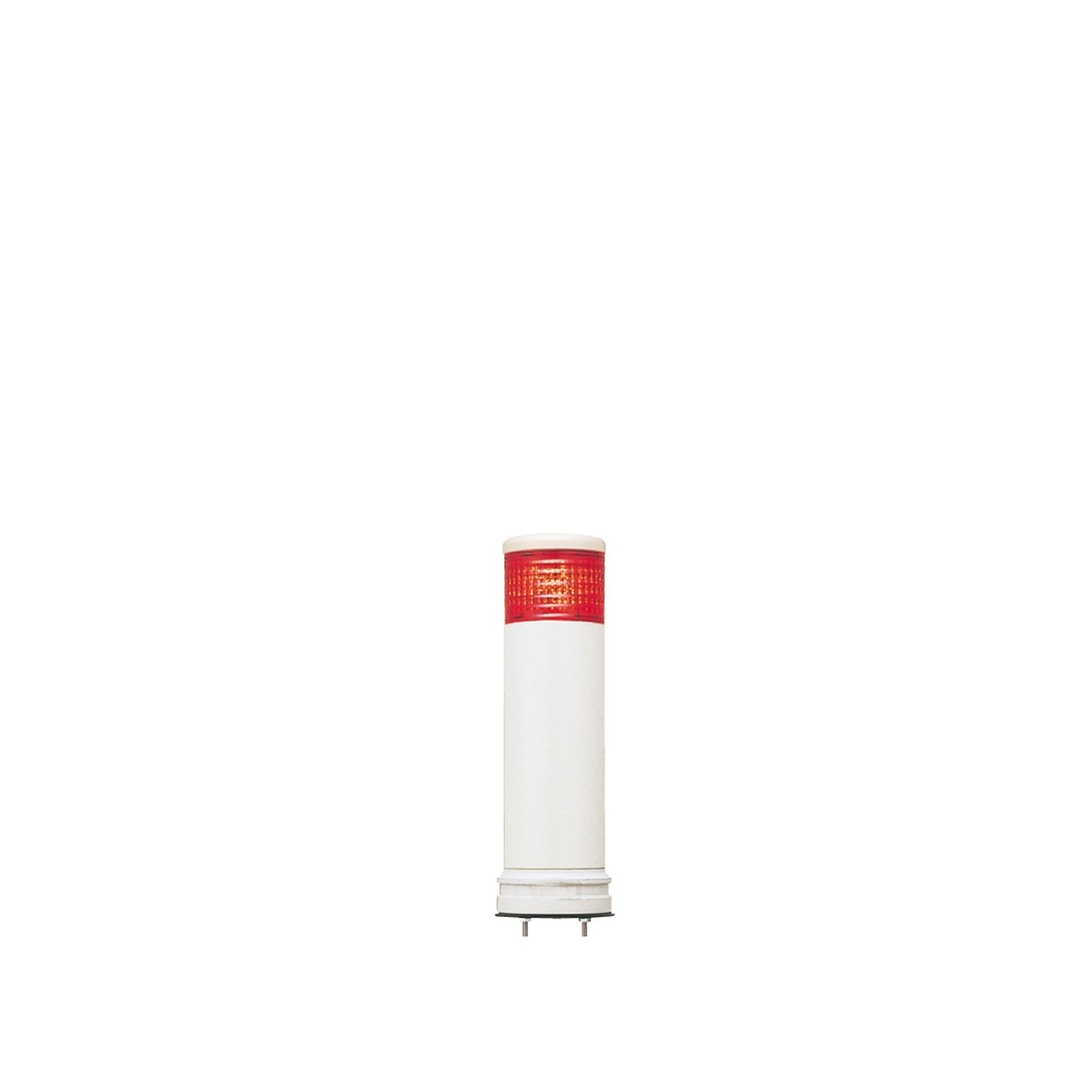 Harmony XVC, Monolithic precabled tower light, plastic, red, Ø60, base mounting, steady or flashing, buzzer, IP54, 100...240 V AC