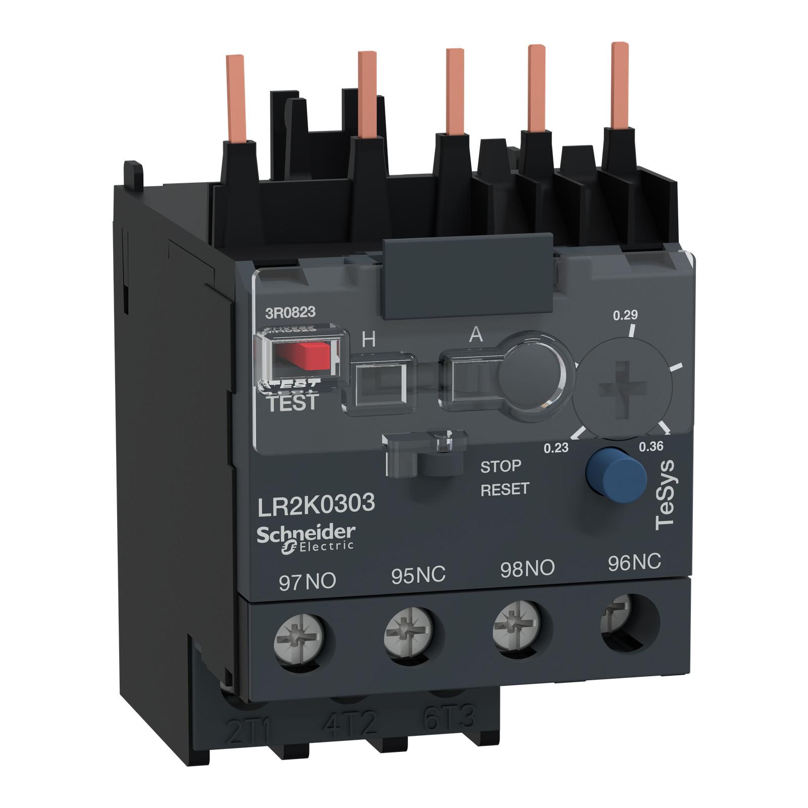 Differential thermal overload relays, TeSys K, 0.23 to 0.36A, class 10A