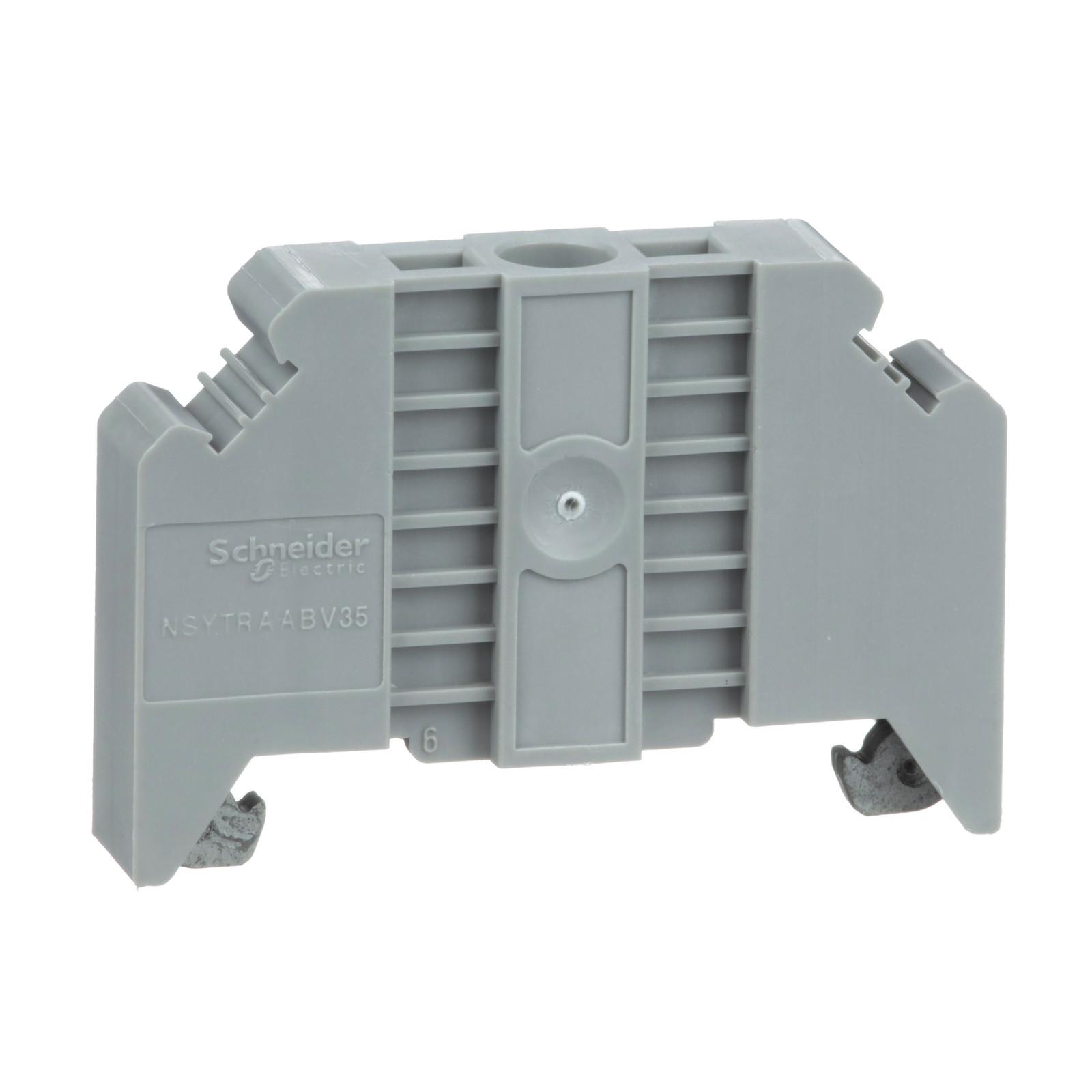 Linergy terminal blocks, end bracket, screw on, for 35 mm DIN rail, 9.5 mm wide, markable