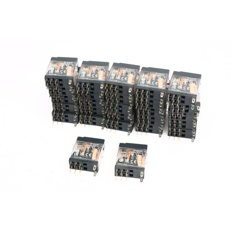 interface plug in relay, Harmony Electromechanical Relays, 5A, 2CO, with LED, lockable test but to n, 24V AC