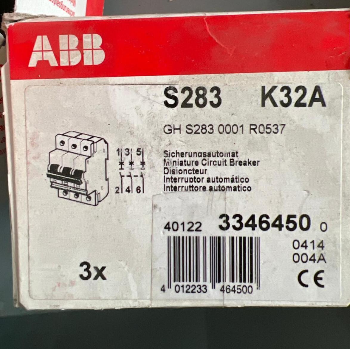 S203-K32 Miniature Circuit Breaker - 3P - K - 32 A