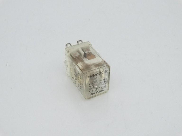 Miniature Relay, Harmony 8501R, DPDT, 8 blades, coil, 15A resistive at 120V AC, 1HP at 277V AC, 120V AC, 2NO+ 2NC