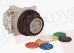 Push button, Harmony 9001SK, plastic, flush, 7 colours choice, 30mm, spring return, 1 C/O