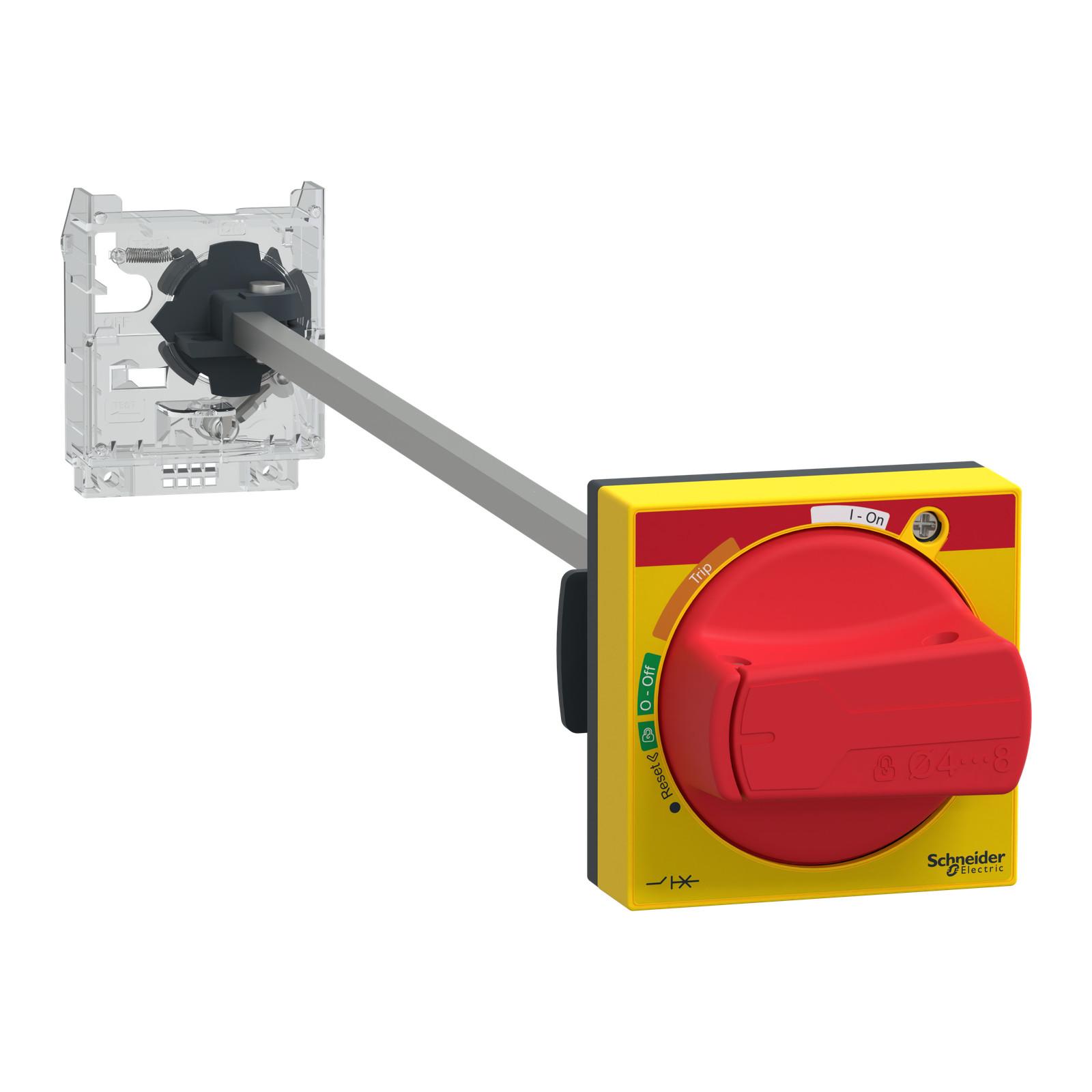 Extended rotary handle kit, TeSys Deca, IP54, red handle, with trip indication, for GV2L-GV2P