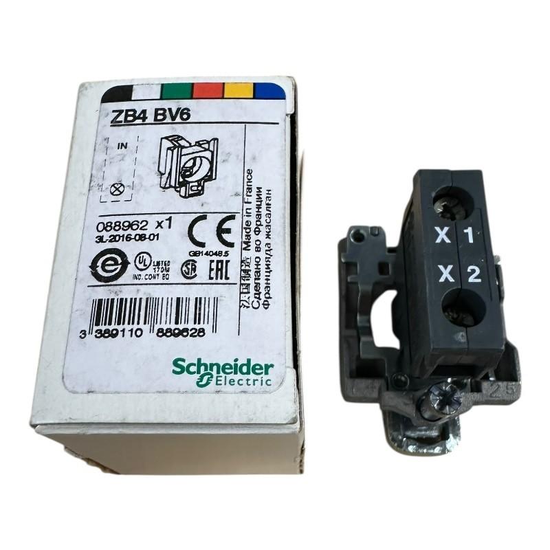 Light block with body fixing collar, Harmony XB4, metal, for BA9s bulb, lt 250V