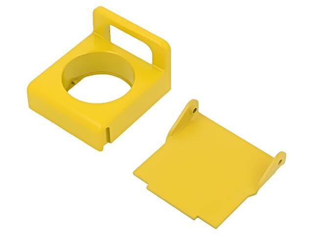 Harmony XB4, Padlockable flap for Ø22 flush push button, metal, yellow