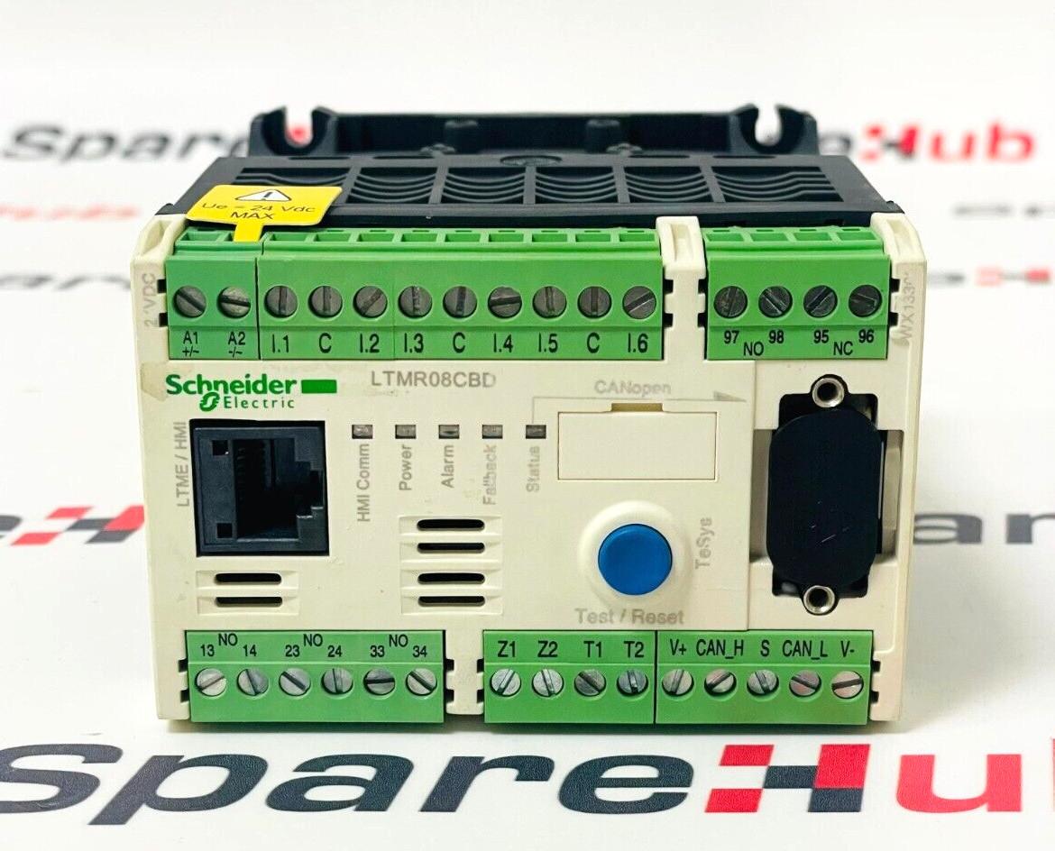 Motor Management, TeSys T, motor controller, CANopen, 6 logic inputs, 3 relay logic outputs, 0.4 to 8A, 24 VDC