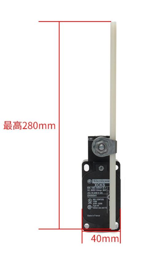 Limit switch, Limit switches XC Standard, XCKS, thermoplastic round rod lever 6 mm, 1NC+1 NO, snap, Pg13