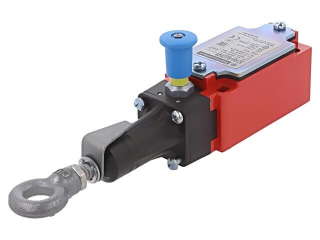Latching emergency stop rope pull switch, Telemecanique rope pull switches XY2C, e XY2CJ, straight, 2NC ISO M20