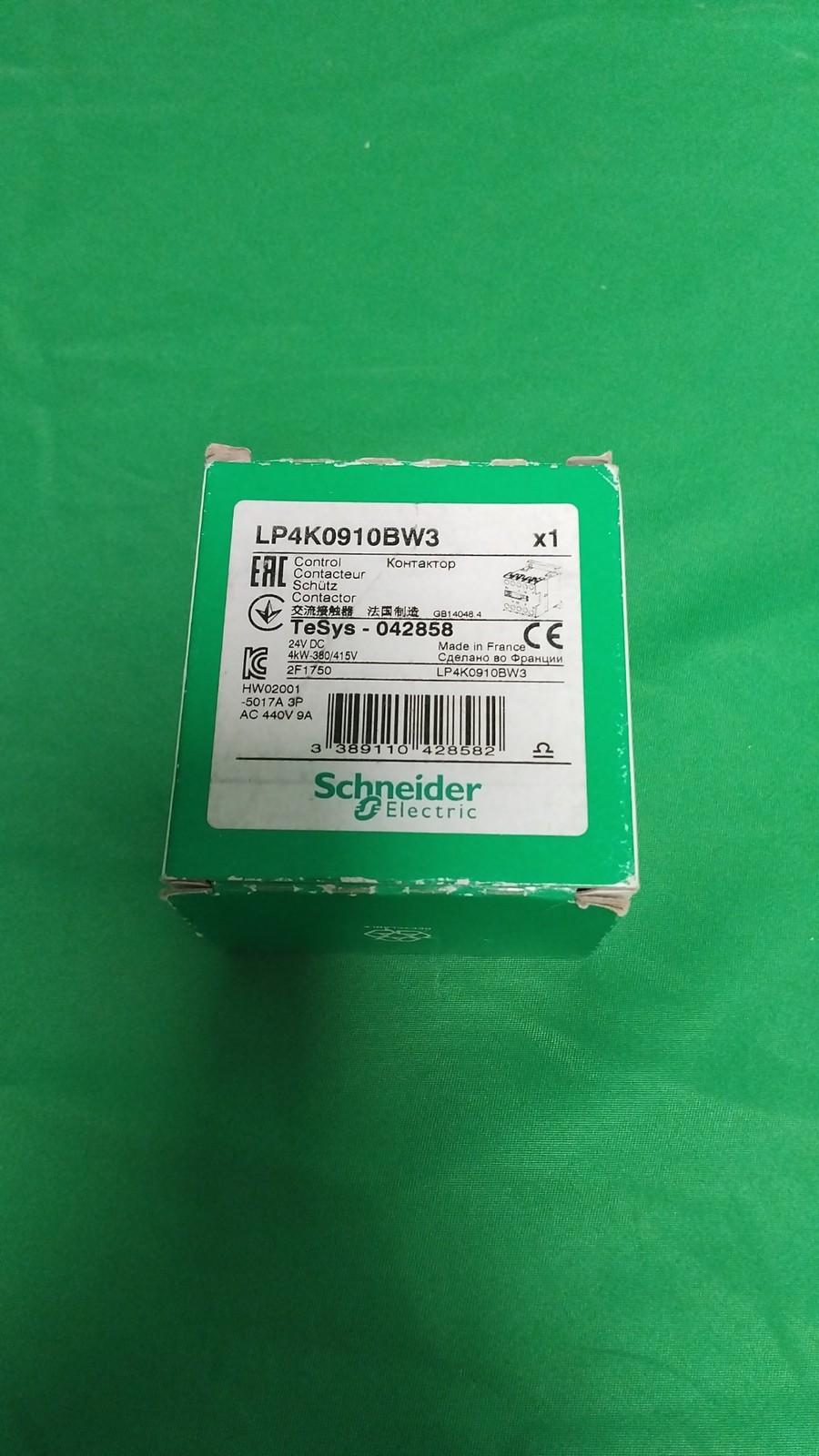 Contactor, TeSys K, 3P, AC-3, lt or eq to 440V, 9A, 1 NO aux, 24VDC coil