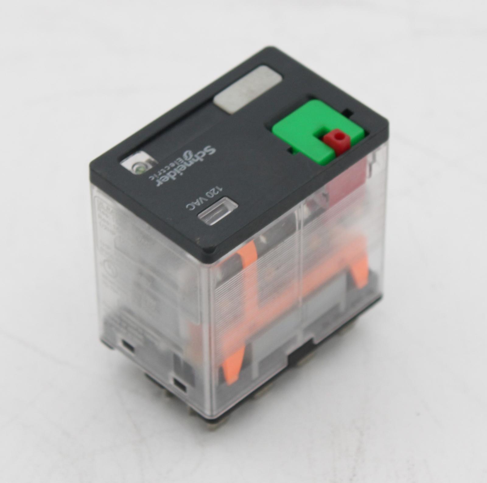Power relay, SE Relays, 15A, 4PDT, 120 VAC, cover with locking push button and LED