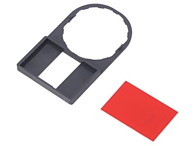 Legend holder 30x50mm, Harmony XB4, plastic, with legend 18x27mm, unmarked