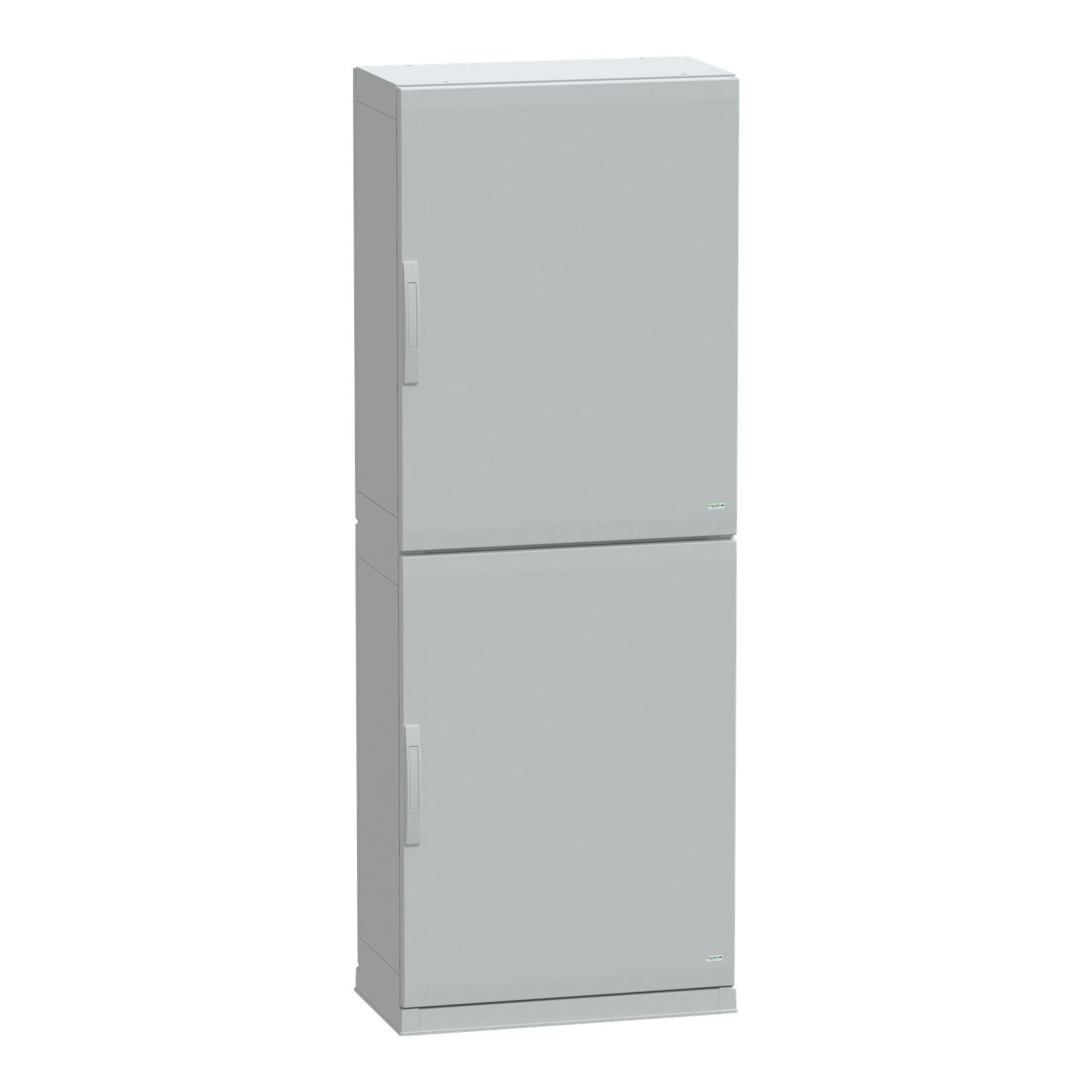 Floor standing polyester enclosure, Thalassa PLA, plain door, open bottom, 2000x750x420mm, IP54, IK10