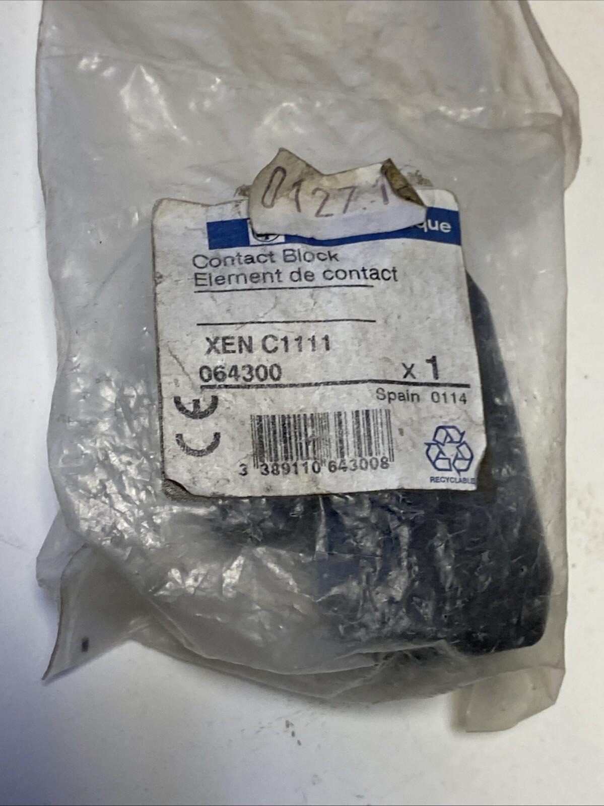 Contact block, Harmony XAC, single contact, spring return, single speed, front mounting, 1NO