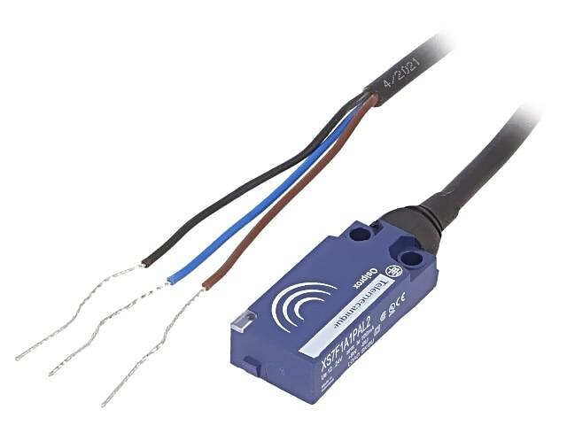 Inductive proximity sensors XS, inductive sensor XS7 15x32x8, PBT, Sn5mm, 12...24 VDC, cable 2 m