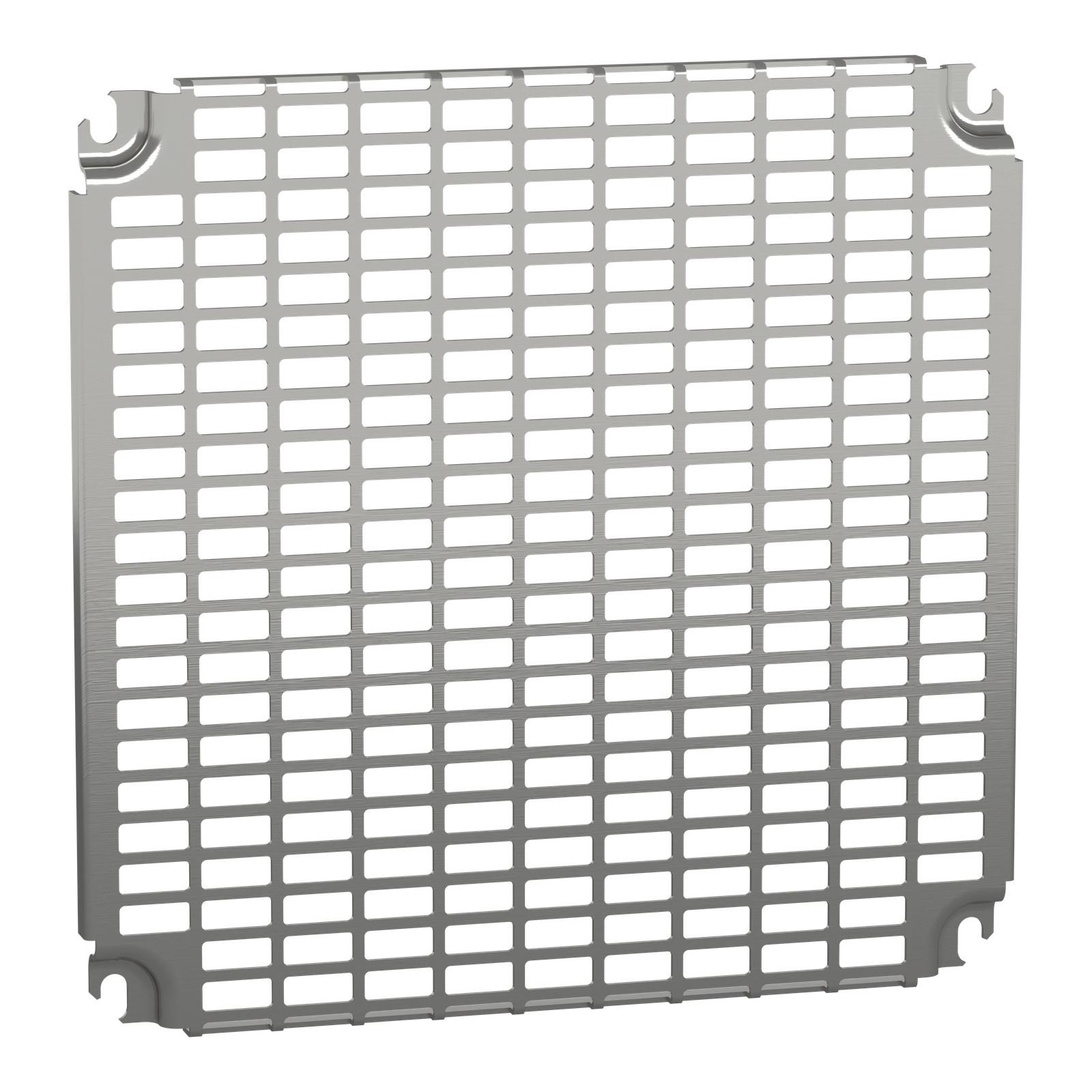 Monobloc perforated plates H400xW400mm with universal perforations 11x26mm