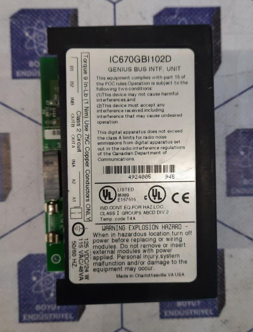 qGe IC670GBI102D Field Control Genius