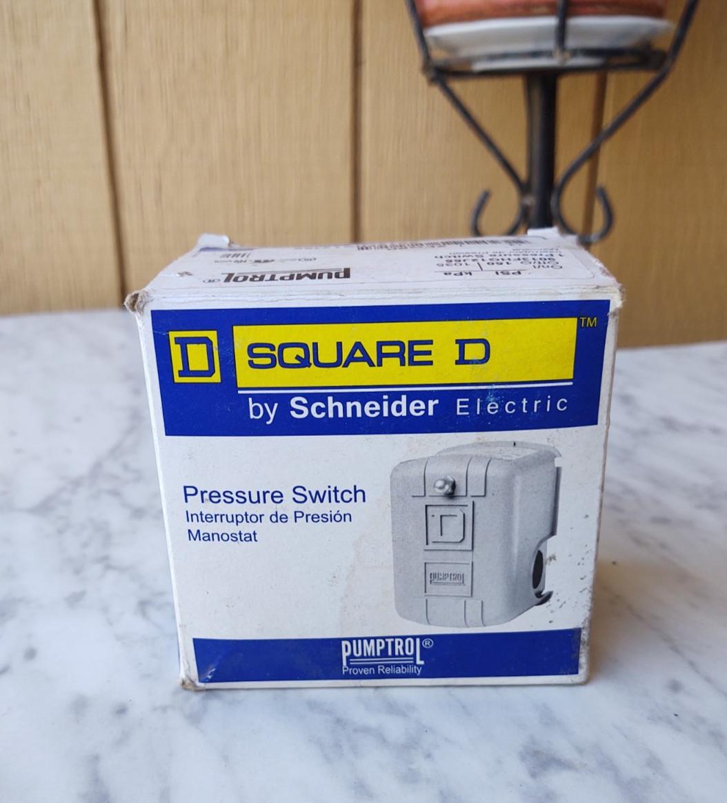 Square D Pumptrol, air compressor switch 9013FH, fixed differential, Off at 150 PSI, low hp