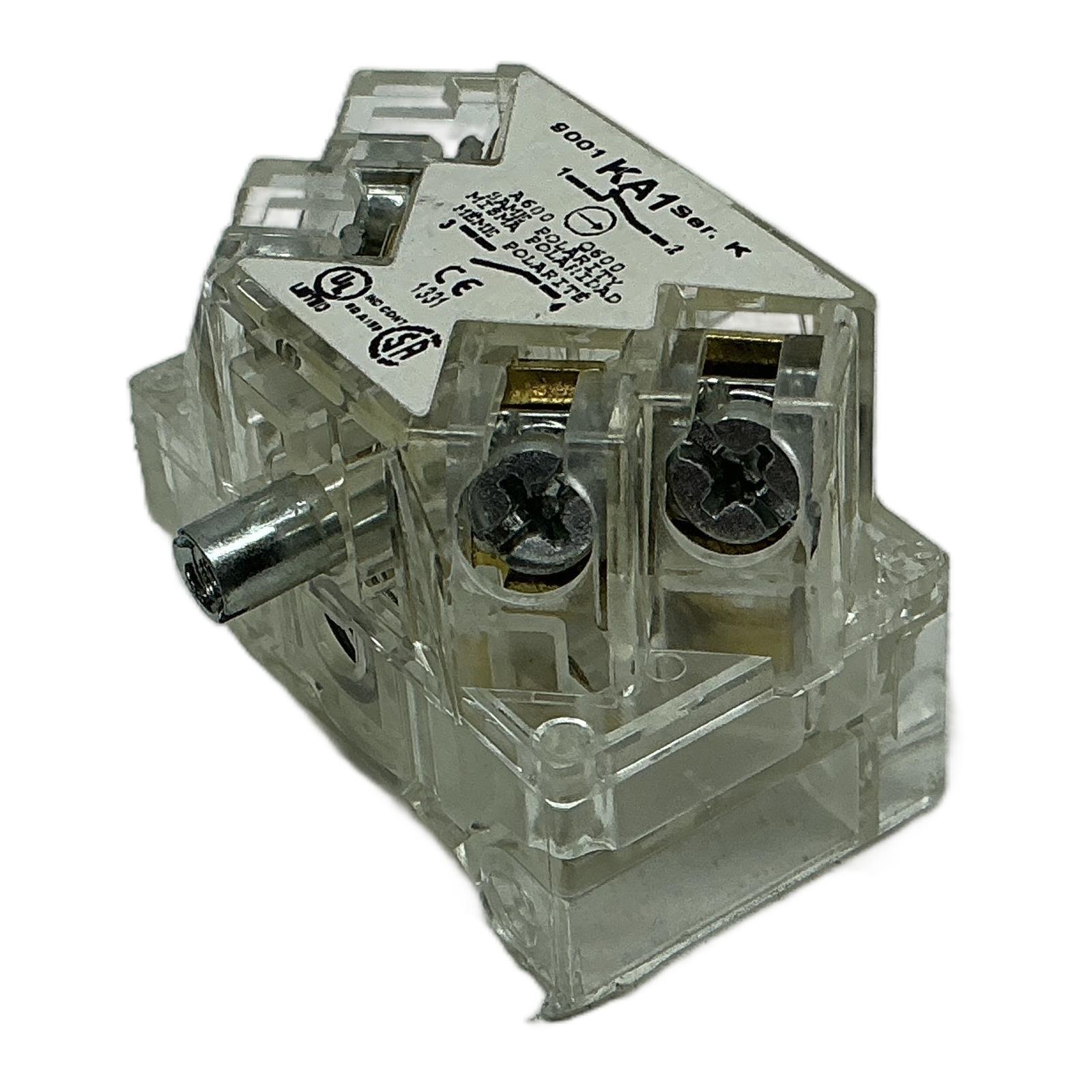 30mm Push Button, Types K, SK or KX, contact block, 1 NO and 1 NC