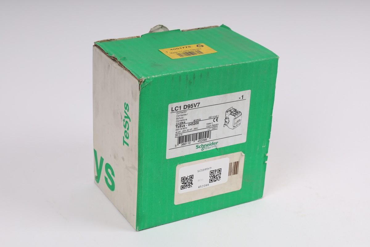 IEC contactor, TeSys Deca, nonreversing, 95A, 60HP at 480VAC, 3 phase, 3 pole, 3 NO, 400VAC 50/60Hz coil, open style
