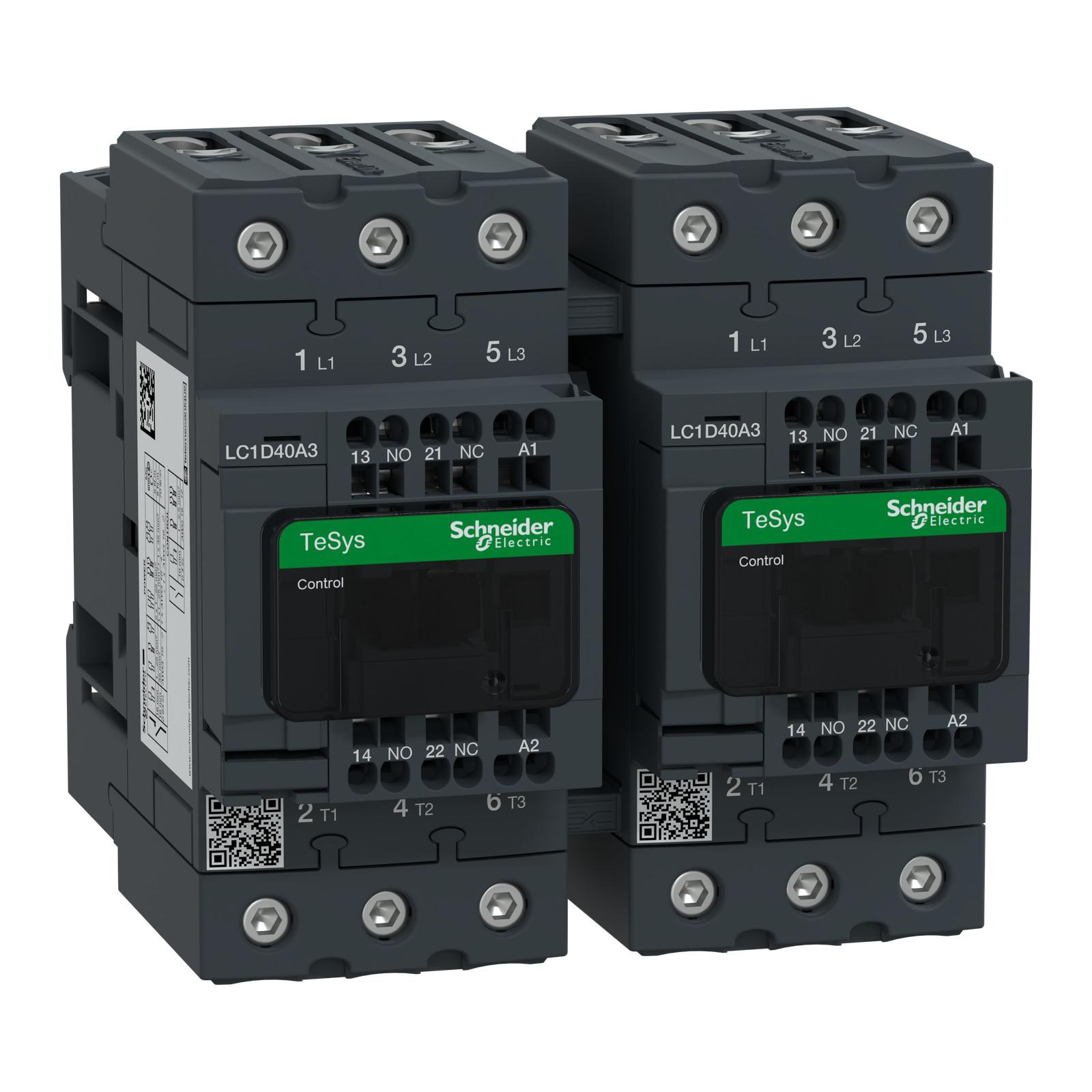 TeSys Deca reversing contactor - 3P(3 NO) - AC-3 - <= 440 V 40 A - 115 V AC coil