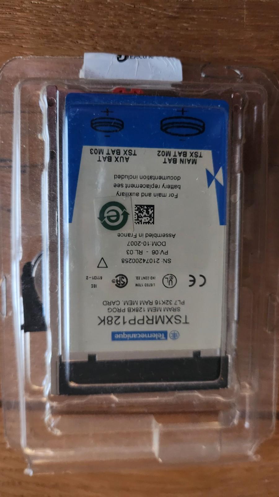 TSXMRPP128K SRAM. MEM 128KB PL7 MEM CARD