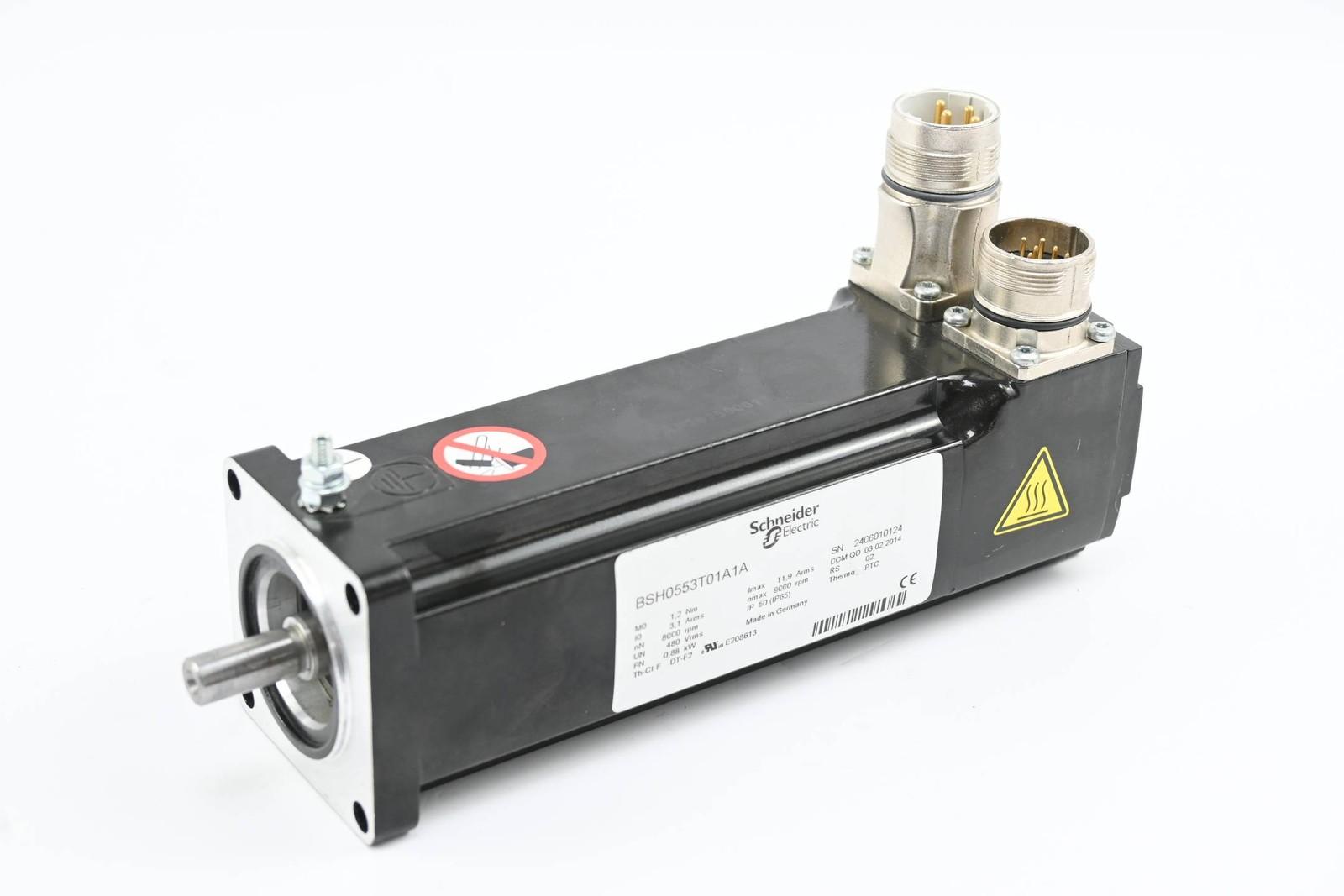 servo motor BSH, Lexium 05, 1.3N.m, 3000rpm, 55mm, untapped shaft, Sincos single turn, without brake, IP50, straight