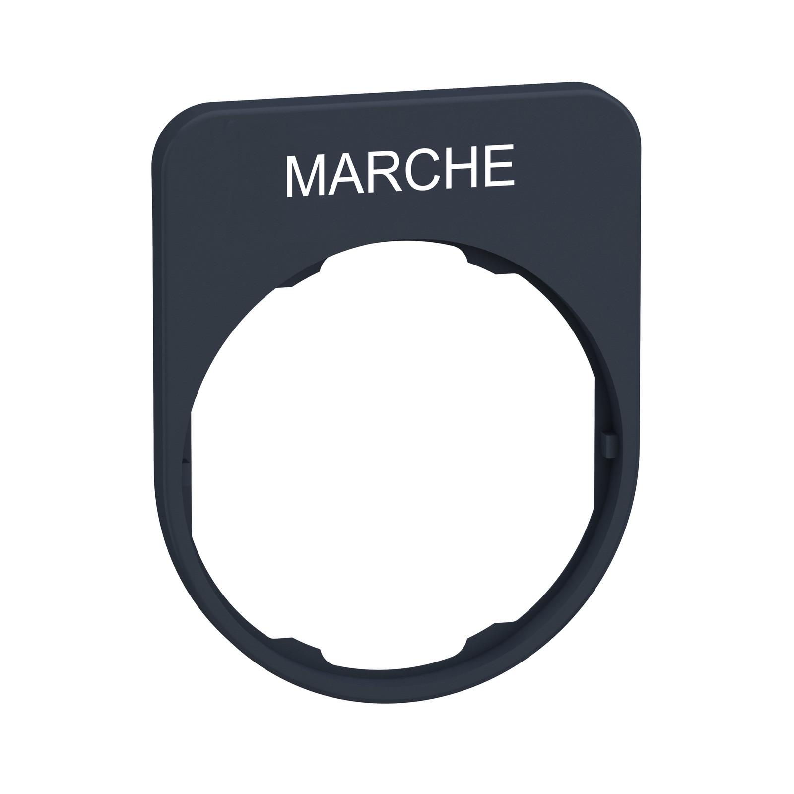 legend plate with marche marking for flush