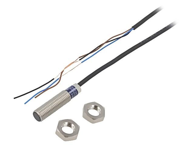 Inductive proximity sensors XS, inductive sensor XS5 M8, L33mm, stainless, Sn1.5 mm, 12...24 VDC, cable 2 m
