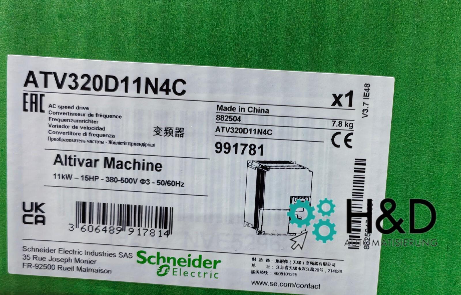 variable speed drive, Altivar Machine ATV320, 11kW, 380 to 500V, 3 phases, compact
